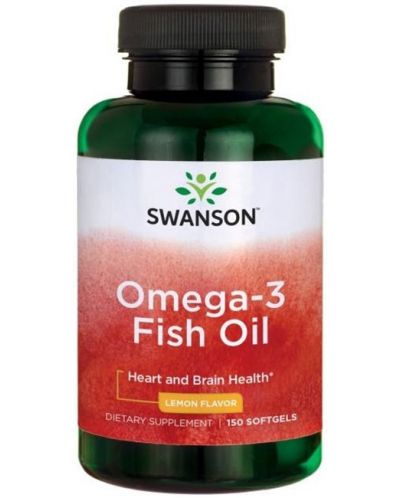 Omega-3 Fish Oil, 150 меки капсули, Swanson - 1