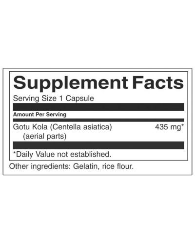 Full Spectrum Gotu Kola, 435 mg, 60 капсули, Swanson - 2
