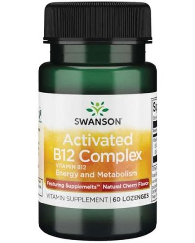 Activated B12 Complex, 60 дъвчащи таблетки, Swanson - 1