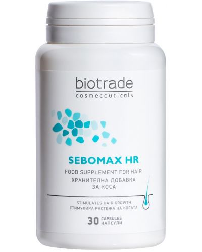 Biotrade Sebomax HR Хранителна добавка за коса, 30 капсули - 1