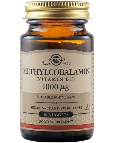 Methylcobalamin, 1000 mg, 30 таблетки, Solgar - 1