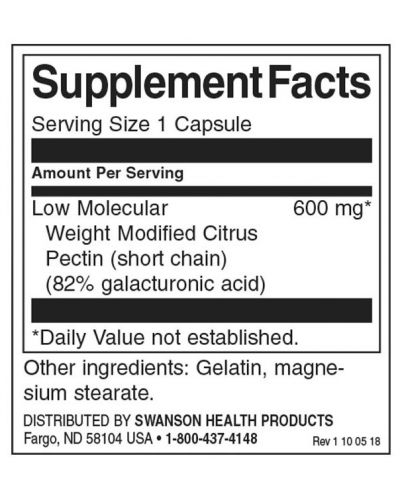 PectiPure, 600 mg, 60 капсули, Swanson - 2