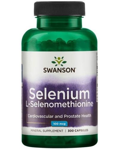 Selenium L-Selenomethionine, 100 mcg, 300 капсули, Swanson - 1
