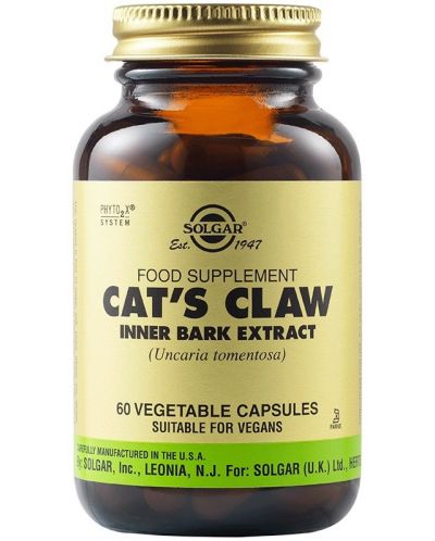 Cat's Claw, 60 растителни капсули, Solgar - 1