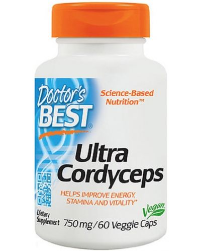 Ultra Cordyceps, 750 mg, 60 капсули, Doctor's Best - 1