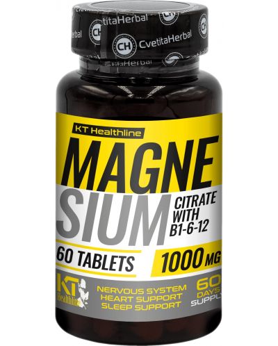 Magnesium, 1000 mg, 60 таблетки, KT Healthline - 1