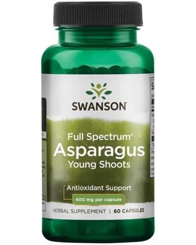 Full Spectrum Asparagus, 400 mg, 60 капсули, Swanson - 1