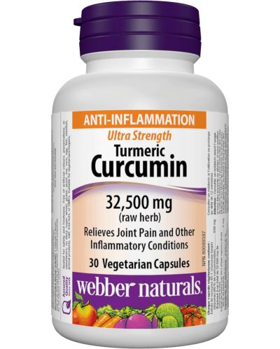Turmeric Curcumin, 500 mg, 30 капсули, Webber Naturals - 1