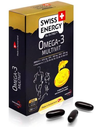 Omega-3 Multivit, 30 капсули, Swiss Energy - 2