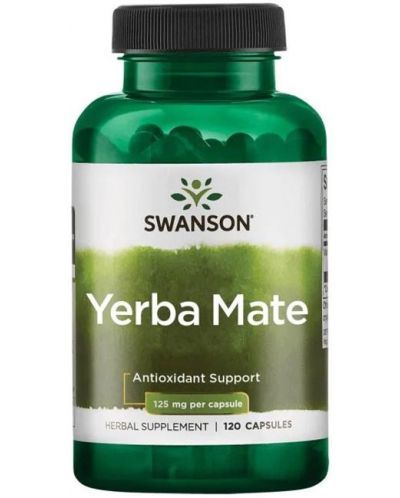 Yerba Mate, 125 mg, 120 капсули, Swanson - 1