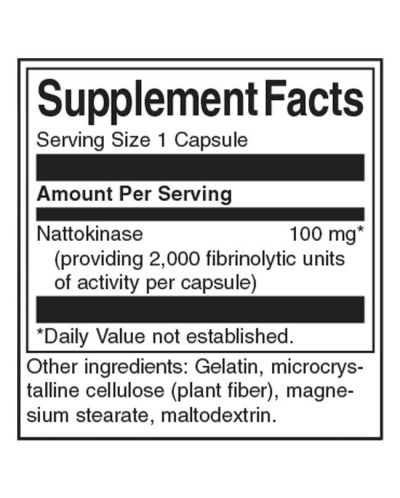 Nattokinase, 100 mg, 30 капсули, Swanson - 2