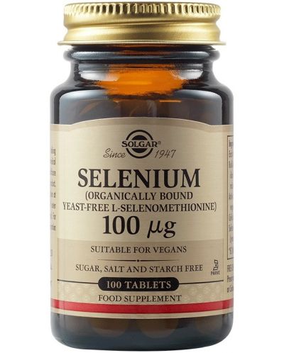 Selenium, 100 mcg, 100 таблетки, Solgar - 1