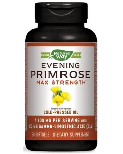 Evening Primrose, 1300 mg, 60 капсули, Nature’s Way - 1