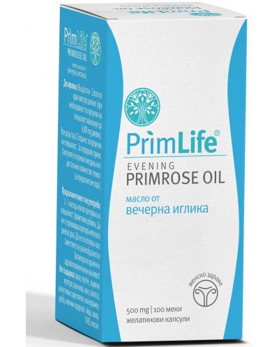 Evening Primrose Oil, 500 mg, 100 капсули, PrimLife - 1
