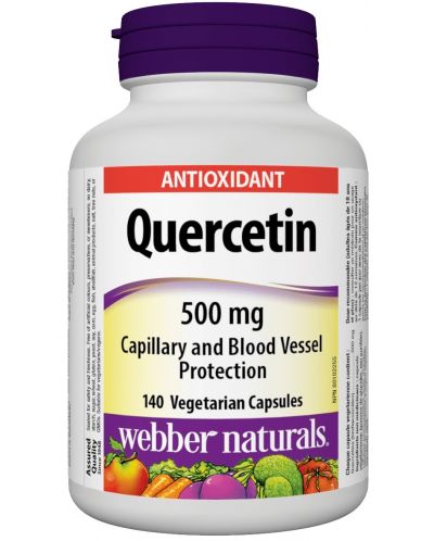 Quercetin, 500 mg, 140 капсули, Webber Naturals - 1