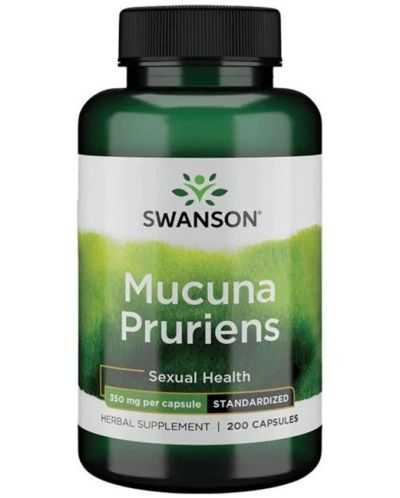 Mucuna Pruriens, 350 mg, 200 капсули, Swanson - 1