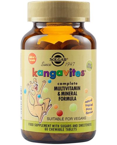 Kangavites, тропически плодове, 60 таблетки, Solgar - 1