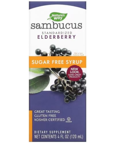 Sambucus sugar free Сироп, 120 ml, Nature's Way - 1