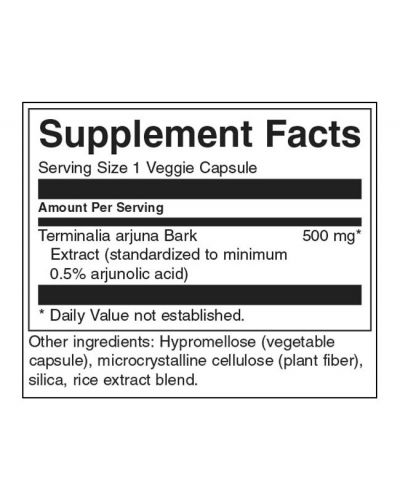 Arjuna, 500 mg, 60 растителни капсули, Swanson - 2