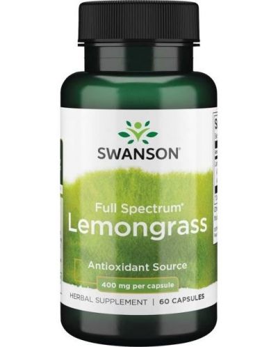 Full Spectrum Lemongrass, 400 mg, 60 капсули, Swanson - 1