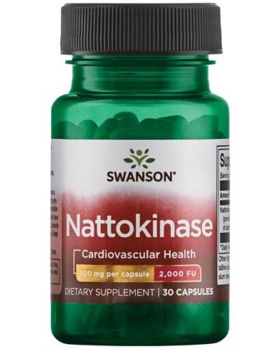 Nattokinase, 100 mg, 30 капсули, Swanson - 1