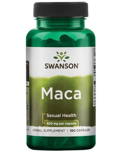 Maca, 500 mg, 100 капсули, Swanson - 1