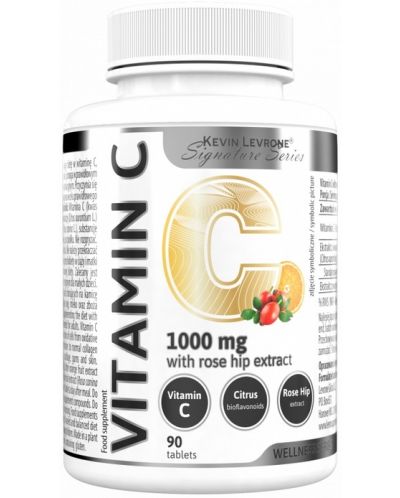 Vitamin C with Rose hip extract, 1000 mg, 90 таблетки, Kevin Levrone - 1
