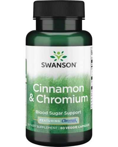 Cinnamon & Chromium, 60 капсули, Swanson - 1