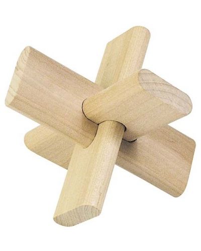 Дървен пъзел Goki - Магически кръст - 1