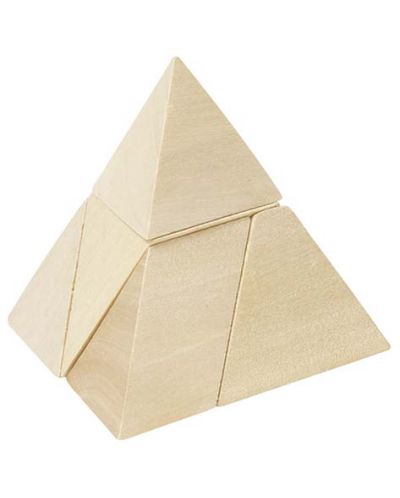 Дървен пъзел Goki - Магическа пирамида - 1