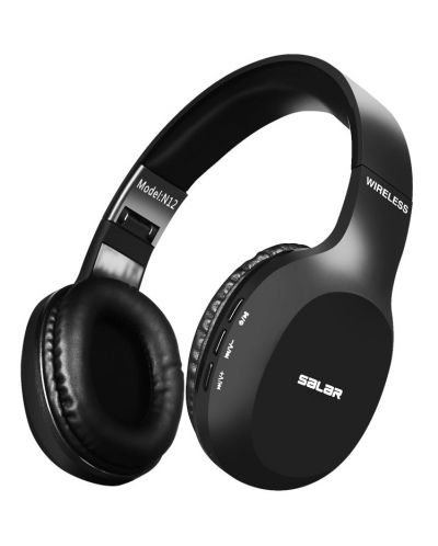 Безжични слушалки Somic - Salar N12, черни - 1
