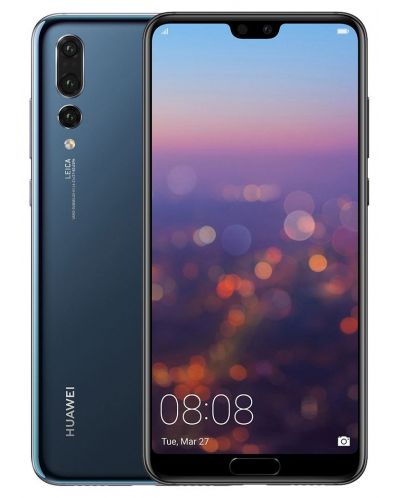 Смартфон Huawei P20 Pro, Dual SIM, SLT-L29 - 6.1" FHD, Син + X-Mini CLICK Bluetooth/Selfie Portable Speaker - синя - 2