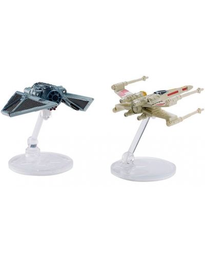 Комплект звездни кораби Mattel Hot Wheels Star Wars - Rogue One, Raven Red 5 Deluxe vs X-Wing - 3