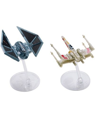 Комплект звездни кораби Mattel Hot Wheels Star Wars - Rogue One, Raven Red 5 Deluxe vs X-Wing - 4
