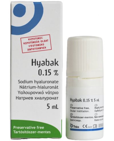 Hyabak 0.15% Kапки за очи, 5 ml, Thea - 1