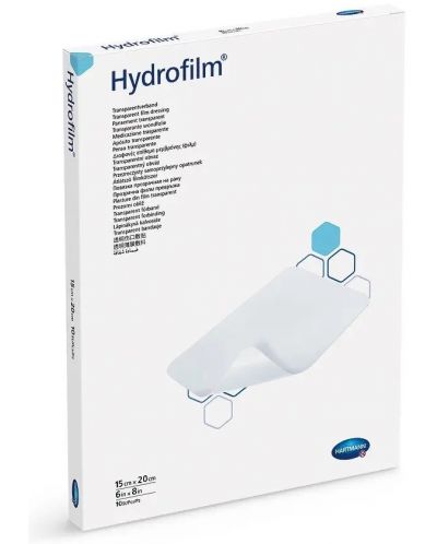 Hydrofilm Прозрачни превръзки, 15 x 20 cm, 10 броя, Hartmann - 1
