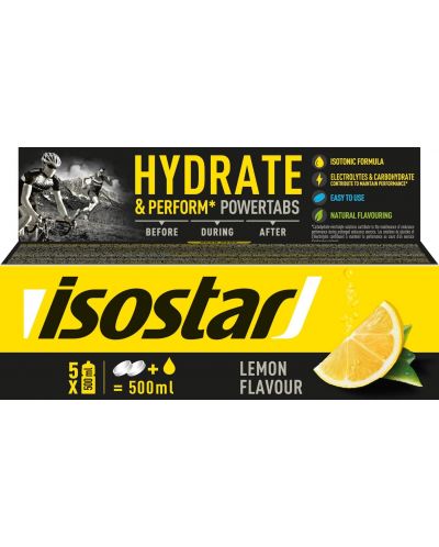 Hydrate & Perform Powertabs, lemon, 10 ефервесцентни таблетки, Isostar - 1