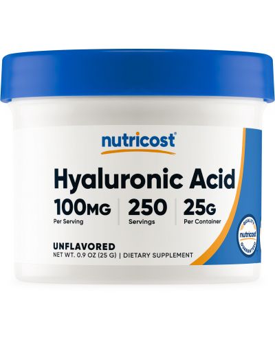 Hyaluronic Acid, 25 g, Nutricost - 1
