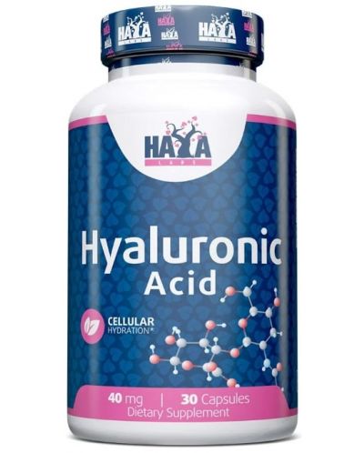 Hyaluronic Acid, 40 mg, 30 капсули, Haya Labs - 1