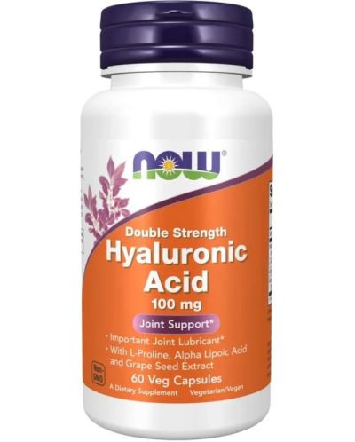 Hyaluronic Acid, 60 капсули, Now - 1