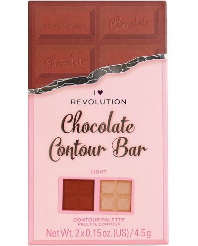 I Heart Revolution Chocolate Палитра за контуриране, Light, 2 x 4.5 g - 2