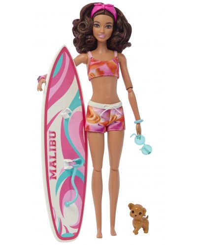 Игрален комплект Barbie - Барби със сърф - 1