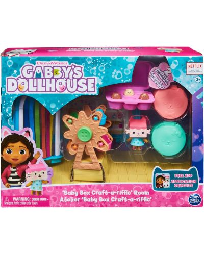 Игрален комплект Gabby's Dollhouse - Стая за игри с фигурка - 7