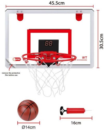Игрален комплект Raya Toys - Баскетболно табло с кош - 3