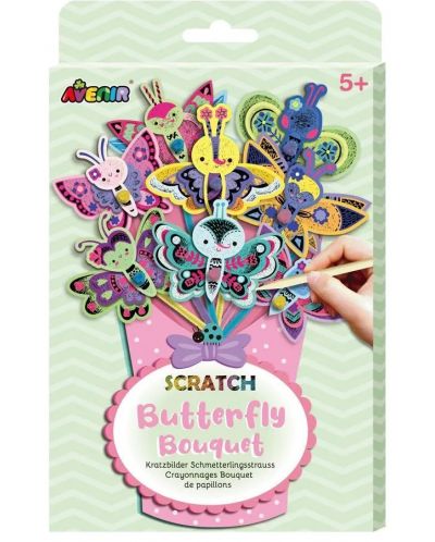 Игрален комплект Avenir Scratch Bouquet - Пеперуди - 1