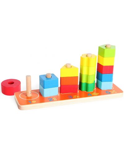 Игрален комплект Acool Toy - Сортер с геометрични форми, 16 части - 1