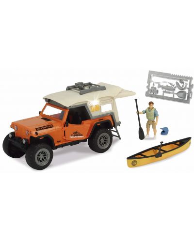 Игрален комплект Dickie toys Playlife - Къмпинг сет, с джип и кану, 22 cm - 6