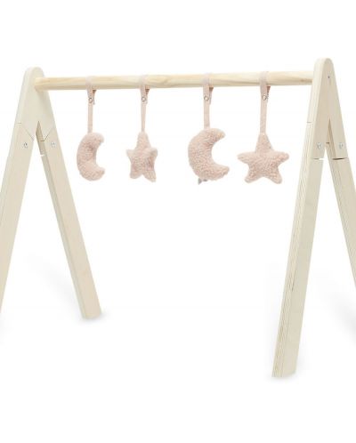 Играчки за бебешка активна гимнастика Jollein - Moon Pale Pink, 4 броя - 5