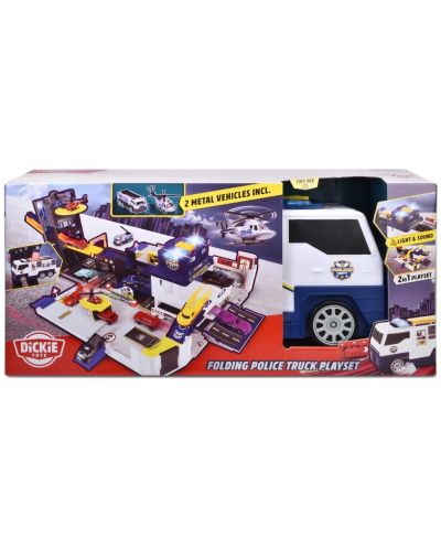 Игрален комплект Dickie Toys - Сгъваем полицейски камион - 5