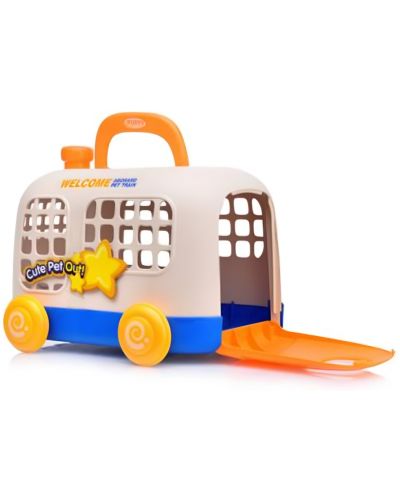 Игрален комплект Raya Toys - Кученце с клетка на колела - 2